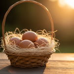 Illustration of an egg basket