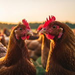 Illustration of a happy hen