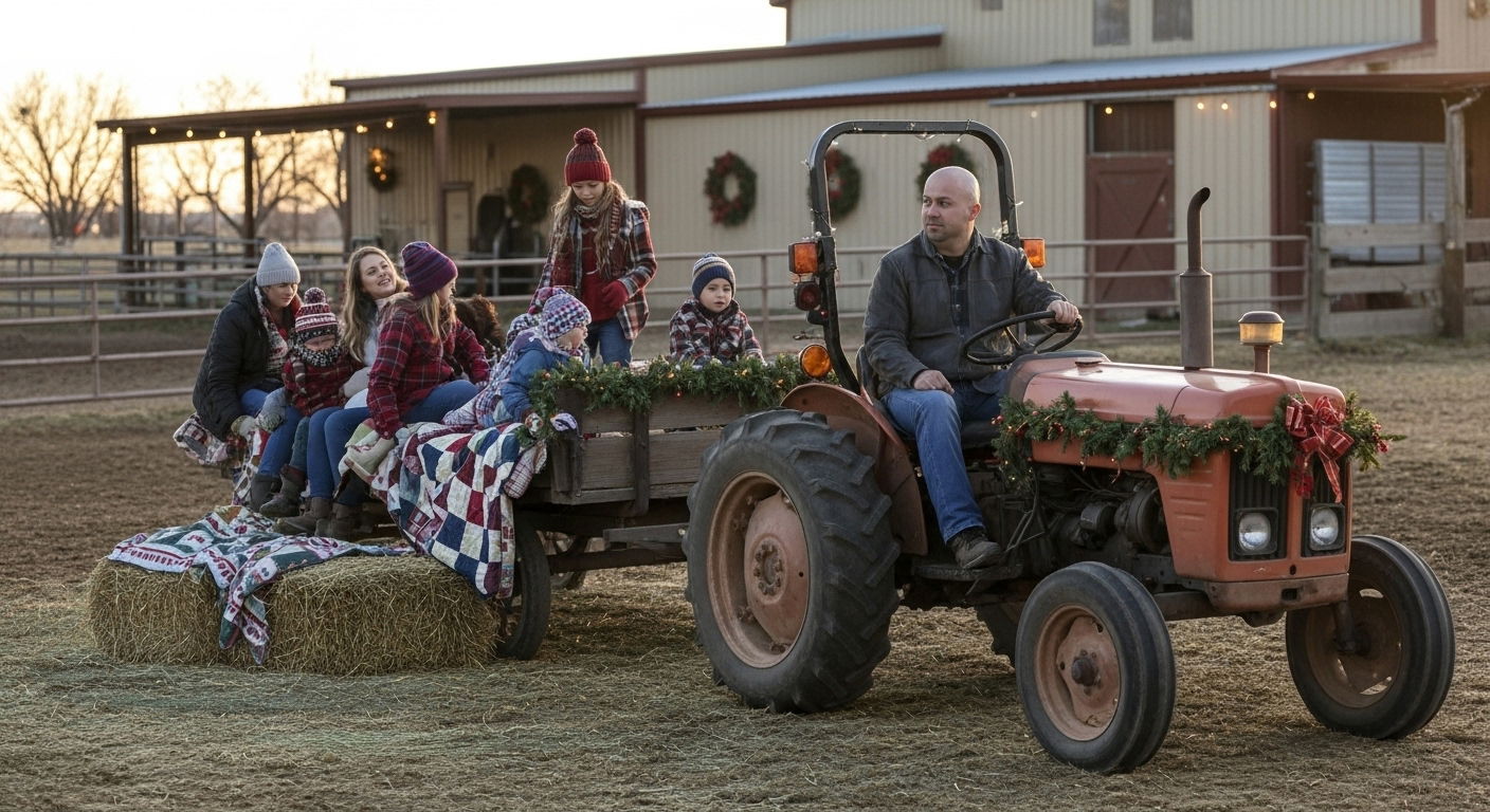 Holiday Hayride Smiles