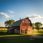 Illustration of a barn
